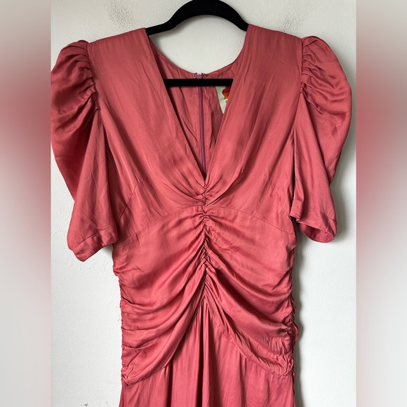 FARM RIO Elegant Pink Ruched Máxi Dress - Picture 6 of 10
